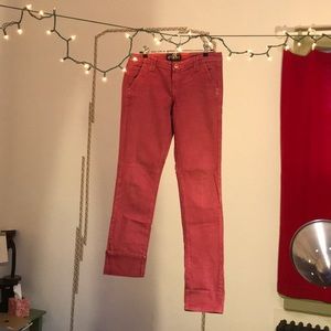Volcom Jeans Red Hot Skinny Red sz 9 fits like XS